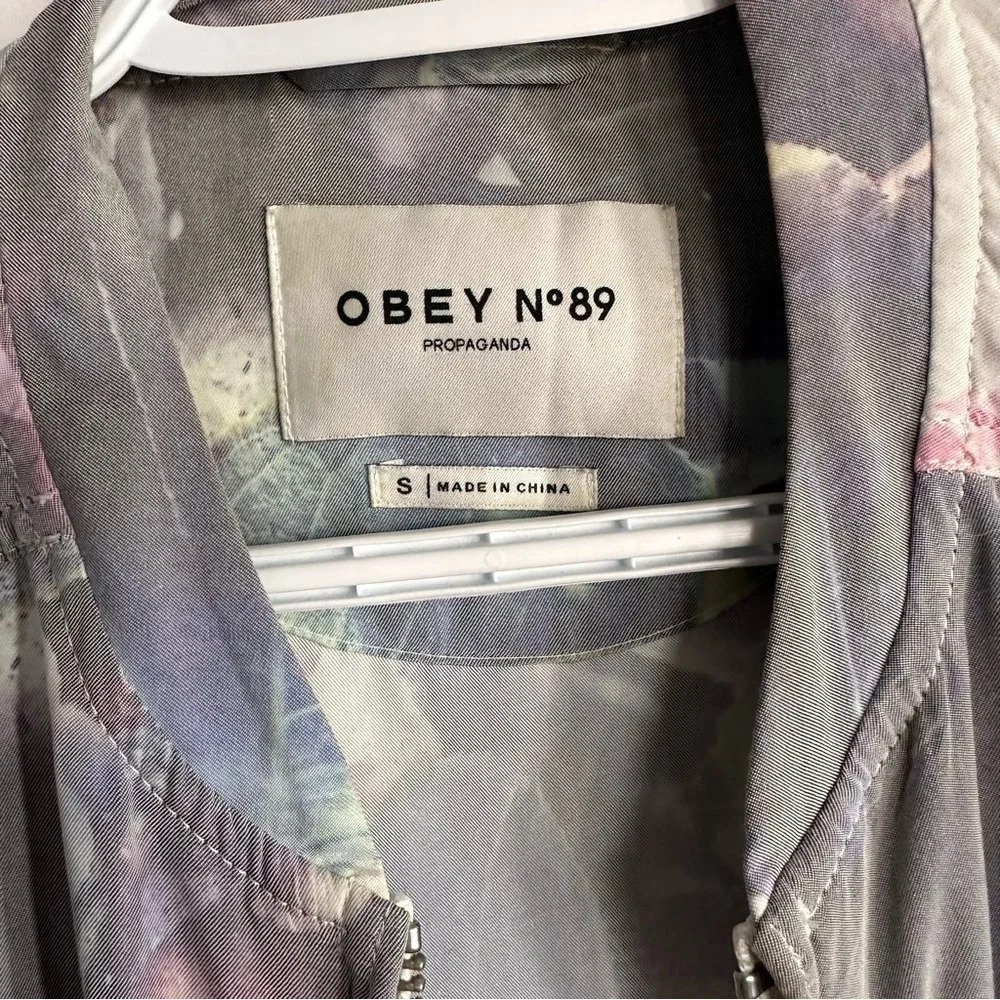 OBEY Maven Floral Bomber Lightweight Jacket - size  S - Picture 10 of 10